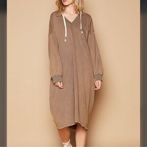 POL HOODIE LOUNGE DRESS NWT